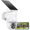 YESYAMO 2K Camera Surveillance WiFi Exterieure sans Fil Batterie-Panneau Solaire Amovible, 360° PTZ, Camera Exterieur Solaire(2.