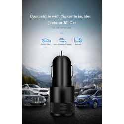 Chargeur Voiture Double Port USB-C PD 38W et USB-A QC 3.1A, Adaptateur Allume-Cigare, Charge Rapide 15W