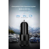 Chargeur Voiture Double Port USB-C PD 38W et USB-A QC 3.1A, Adaptateur Allume-Cigare, Charge Rapide 15W