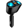 Répartiteur allume-cigare de voiture pour véhicules 12 V/24 V, adaptateur chargeur de voiture avec 2 ports allume-cigare, 2 port