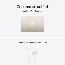 Apple MacBook Air 13 Pouces Portable avec Puce M5 : Conçu pour l’IA, Écran Liquid Retina 13,6 Pouces, Mémoire unifiée 24 Go, SSD