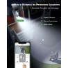 YESYAMO 2K Camera Surveillance WiFi Exterieure sans Fil Batterie-Panneau Solaire Amovible, 360° PTZ, Camera Exterieur Solaire(2.