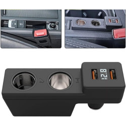 Chargeur de voiture USB avec affichage de la tension LED pour Golf 7 7.5 avec charge rapide multi-protocole (3A1C)