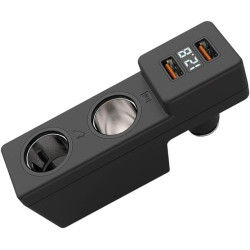 Chargeur de voiture USB avec affichage de la tension LED pour Golf 7 7.5 avec charge rapide multi-protocole (2 USB)