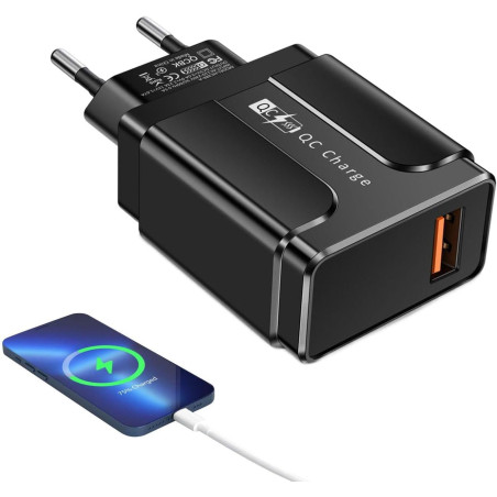 Adaptateur de chargeur rapide - Tête de charge USB 68 W - Protection incendie - Bloc de charge USB PD pour tension large bande 1