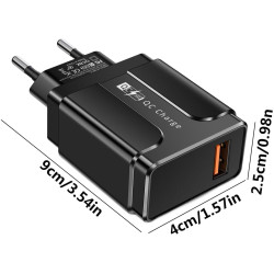 Adaptateur de chargeur rapide - Tête de charge USB 68 W - Protection incendie - Bloc de charge USB PD pour tension large bande 1
