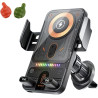 Support De Téléphone Rotatif Intelligent Et Chargeur sans Fil 2-en-1 pour Voiture, Sueean Support Telephone Voiture Magnetiqu, U