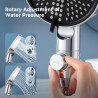 Oderra Pommeau de Douche Anti Calcaire, Pomme de Douche Haute Pression, 6 Modes De Jet, Filtration Triple Couche, Raccord Univer