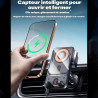 Support De Téléphone Rotatif Intelligent Et Chargeur sans Fil 2-en-1 pour Voiture, Sueean Support Telephone Voiture Magnetiqu, U