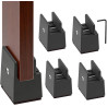 Rehausseurs de Meubles Réglables, Lot de 4 Rehausseurs de Meubles de 5 cm avec Pince à vis, pour Rehausseur de Meubles Carrés de