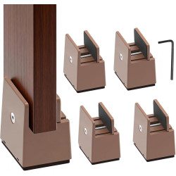 Rehausseurs de Meubles Réglables, Lot de 4 Rehausseurs de Meubles de 5 cm avec Pince à vis, pour Rehausseur de Meubles Carrés de