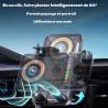 Support De Téléphone Rotatif Intelligent Et Chargeur sans Fil 2-en-1 pour Voiture, Sueean Support Telephone Voiture Magnetiqu, U