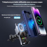 Support De Téléphone Rotatif Intelligent Et Chargeur sans Fil 2-en-1 pour Voiture, Sueean Support Telephone Voiture Magnetiqu, U