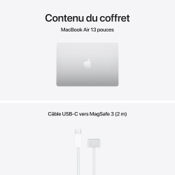 Apple MacBook Air 13 Pouces Portable avec Puce M5 : Écran Liquid Retina 13,6 Pouces, Mémoire unifiée 16 Go, SSD 512 Go, Touch ID