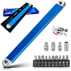 Clé D'extension Décalée,Angle Fix Pro Outil,Cle Extension Decalee Avec jeu d'embouts de tournevis,Adaptateurs Carrés de 1/2", 1/