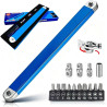 Clé D'extension Décalée,Angle Fix Pro Outil,Cle Extension Decalee Avec jeu d'embouts de tournevis,Adaptateurs Carrés de 1/2", 1/