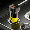 Chargeur de voiture rapide | 50 W en de zinc antidérapant | Adaptateur de voiture portable antidérapant pour téléphone, casque, 