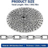 10 M X 1.5mm Chaine Acier Inoxydable 304 Bricolage Chainette Acier Inoxydable, Chaîne En Acier Inoxydable, Chaîne pour Suspendre