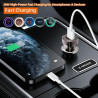 Chargeur de voiture rapide | 50 W en de zinc antidérapant | Adaptateur de voiture portable antidérapant pour téléphone, casque, 