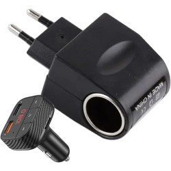 Adaptateur De Prise De Voiture, Adaptateurs De Voitures pour Prise De Courant | Convertisseur Sallume-Cigare 220 V À 12 V avec I