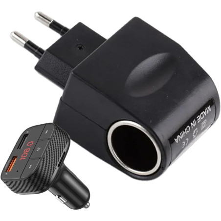 Adaptateur De Prise De Voiture, Adaptateurs De Voitures pour Prise De Courant | Convertisseur Sallume-Cigare 220 V À 12 V avec I