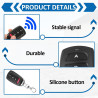 Telecommande Universelle Portail 433 Mhz, 4Pcs télécommande portail, Duplicateur de Porte de Garage Telecommande à 4 Boutons, Co