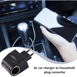 Adaptateur De Prise De Voiture, Adaptateurs De Voitures pour Prise De Courant | Convertisseur Sallume-Cigare 220 V À 12 V avec I