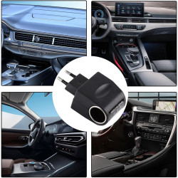 Adaptateur De Prise De Voiture, Adaptateurs De Voitures pour Prise De Courant | Convertisseur Sallume-Cigare 220 V À 12 V avec I