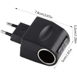Adaptateur De Prise De Voiture, Adaptateurs De Voitures pour Prise De Courant | Convertisseur Sallume-Cigare 220 V À 12 V avec I
