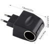 Adaptateur De Prise De Voiture, Adaptateurs De Voitures pour Prise De Courant | Convertisseur Sallume-Cigare 220 V À 12 V avec I