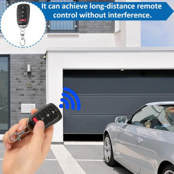 Telecommande Universelle Portail 433 Mhz, 4Pcs télécommande portail, Duplicateur de Porte de Garage Telecommande à 4 Boutons, Co