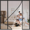 Moustiquaire Porte Double Rideau Magnétique 270x230cm Éloigne les mouches et moustiques tout en laissant entrer l'air frais pour