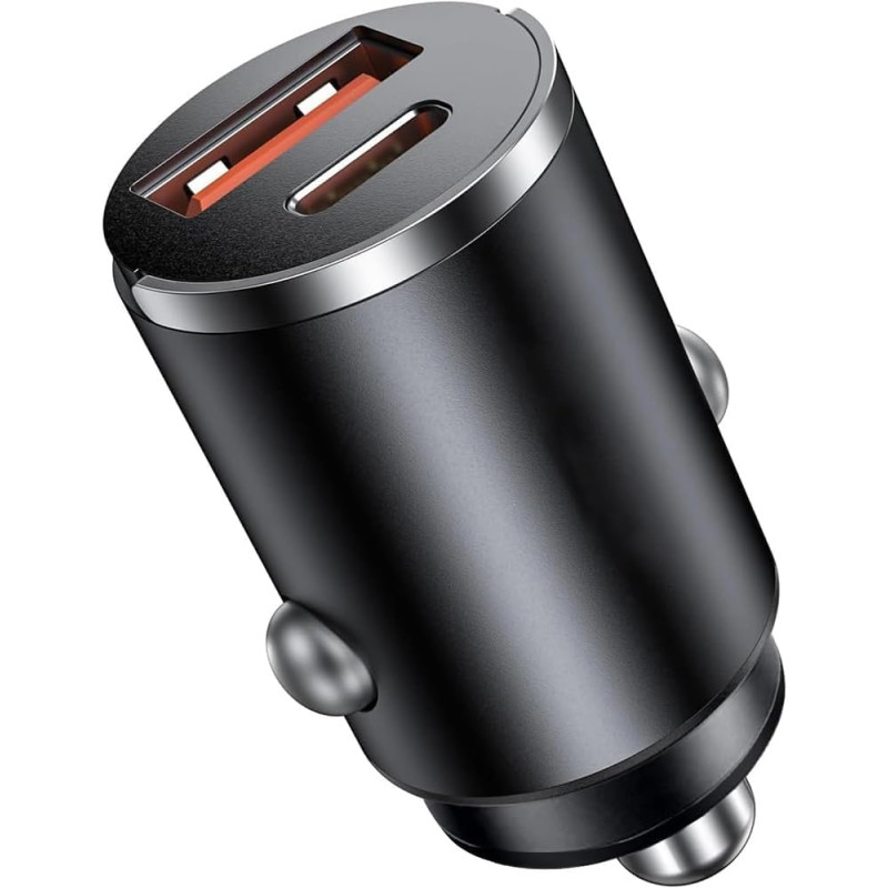 Chargeur Téléphone Voiture pour Renault R5 R4 Clio Kangoo Scenic Megane E-Tech Alliage d'aluminium, Double Port Charge Rapide, A