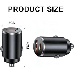 Chargeur Téléphone Voiture pour Renault R5 R4 Clio Kangoo Scenic Megane E-Tech Alliage d'aluminium, Double Port Charge Rapide, A