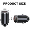 Chargeur Téléphone Voiture pour Renault R5 R4 Clio Kangoo Scenic Megane E-Tech Alliage d'aluminium, Double Port Charge Rapide, A