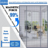 Porte Moustiquaire Magnétique Double Battant 270x230cm Très Dense Aimantée Rideau Anti Mouches et es Fermeture Automatique Sans 