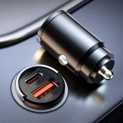 Chargeur Téléphone Voiture pour Renault R5 R4 Clio Kangoo Scenic Megane E-Tech Alliage d'aluminium, Double Port Charge Rapide, A