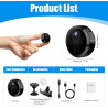Mini Caméra de Surveillance WiFi 1080P Intérieur, Camera Intérieur et Extérieur sans Fil avec 2.4GHz WiFi, Vision Nocturne et Dé
