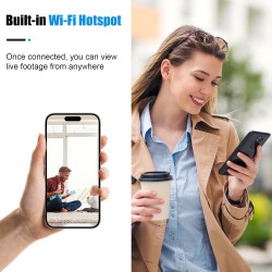 Mini Caméra de Surveillance WiFi 1080P Intérieur, Camera Intérieur et Extérieur sans Fil avec 2.4GHz WiFi, Vision Nocturne et Dé