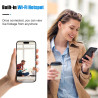 Mini Caméra de Surveillance WiFi 1080P Intérieur, Camera Intérieur et Extérieur sans Fil avec 2.4GHz WiFi, Vision Nocturne et Dé
