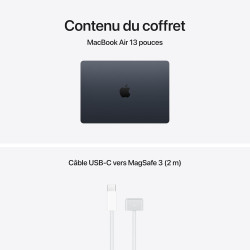 Apple MacBook Air 13 Pouces Portable avec Puce M5 : Écran Liquid Retina 13,6 Pouces, Mémoire unifiée 24 Go, SSD 1 to, Touch ID, 
