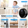 Mini Caméra de Surveillance WiFi 1080P Intérieur, Camera Intérieur et Extérieur sans Fil avec 2.4GHz WiFi, Vision Nocturne et Dé