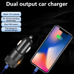 UncleS Adaptateur de chargeur de voiture USB C 2 ports rapide 3 1 a téléphone cigarette briquet chargeur de voiture portable