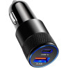 UncleS Adaptateur de chargeur de voiture USB C 2 ports rapide 3 1 a téléphone cigarette briquet chargeur de voiture portable