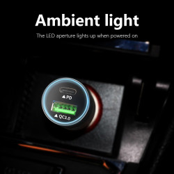 UncleS Adaptateur de chargeur de voiture USB C 2 ports rapide 3 1 a téléphone cigarette briquet chargeur de voiture portable