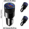 UncleS Adaptateur de chargeur de voiture USB C 2 ports rapide 3 1 a téléphone cigarette briquet chargeur de voiture portable