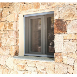 Avosdim Store moustiquaire fenêtre Alu Luxe - H160 x L100cm recoupable - Argent - Protection contre les insectes