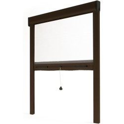 Avosdim Store moustiquaire fenêtre Alu Luxe (Marron, L100 x H 160 cm)