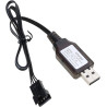 SM4P Câble de charge pour batteries au lithium 2 groupes 3,7 V pour DE36W DE65 HM202 EC08 EC16 Noir