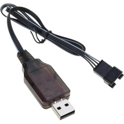 SM4P Câble de charge pour batteries au lithium 2 groupes 3,7 V pour DE36W DE65 HM202 EC08 EC16 Noir